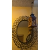 Image 1 : Metal Framed Mirror (24W, 29T) Plus 2 Hanging Lanterns (23L) 