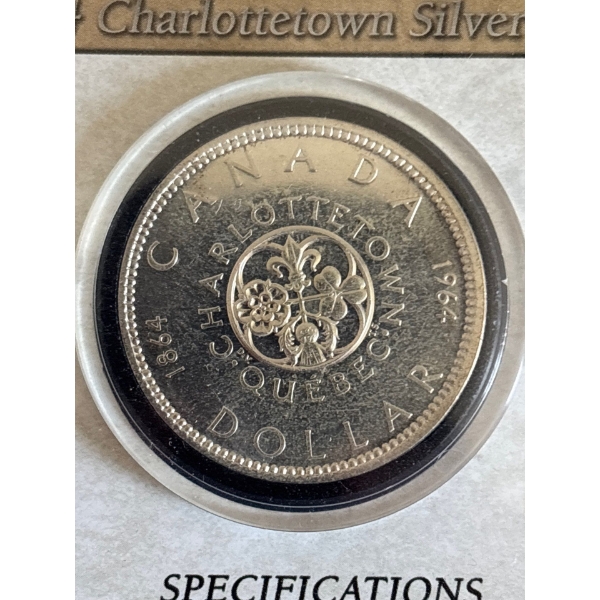 1964 Canadian Silver Dollar Uncirculated High Grade 