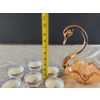 Image 2 : Gorgeous Glass Swan Bowl and Collectable Vintage Chinese Porcelain Cups