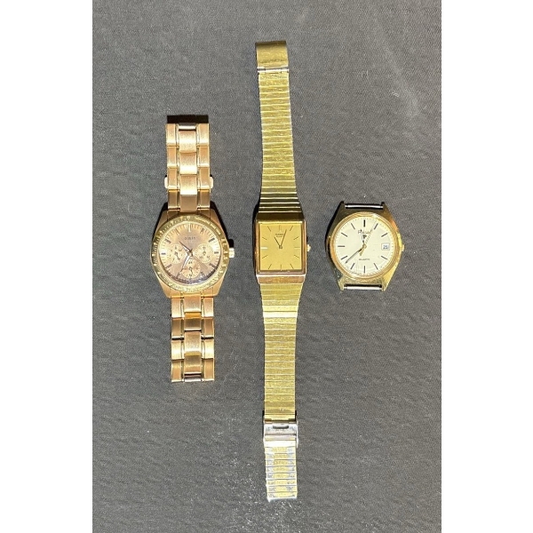 Three Men’s Watches Including Seiko, Seiko Quartz, and Guess