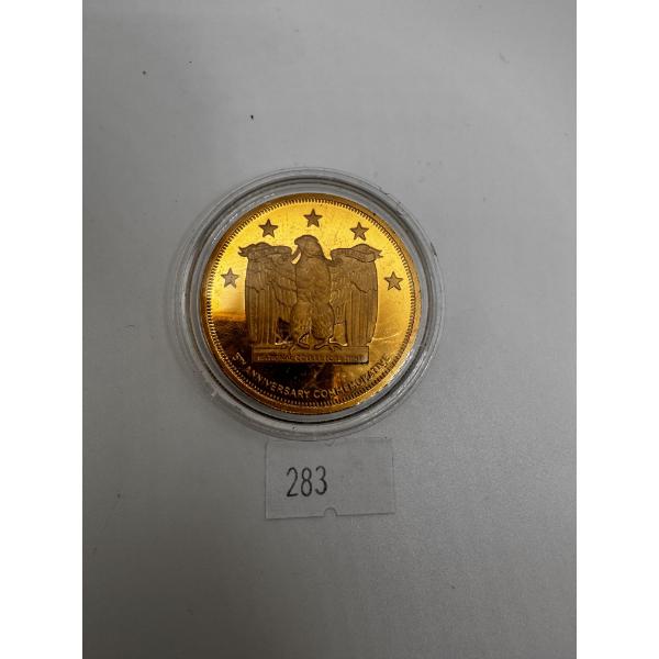 5th Anniversary 9/11 Twin towers commemorative coin -  Gold-plated 35 g