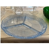 Image 3 : Indiana Glass Co. Recollection teal covered butter or cheese dish, featuring the decorative Madrid 