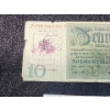 Image 4 : German WW2 10 Mark Banknote - 3rd Doznev Dyv, Totenkopf