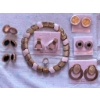 Image 1 : Gold-Tone Fashion Jewelry With Earrings, Necklace, and Ring
