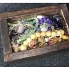 Image 4 : Small Wooden Box w/ Rose Motif, Costume Jewelry and Souvenir Spoons