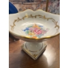 Image 4 :  Hand-Painted Made In France Pedestal Dish Double BB Mark. With 2 saucers Hand Painted Mitsu Boshi N