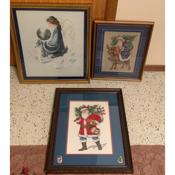 Winter / Holiday Themed Needlepoint Art 18x21