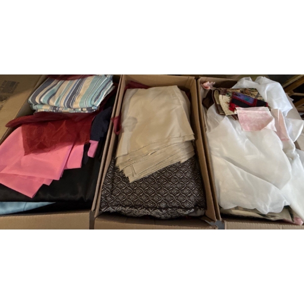 5 Large Boxes of Mystery Fabrics 