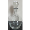 Image 2 : Antique Pressed Glass Etched Cake Stand & Clear Glass Decanter w/ Round Lid  9"t