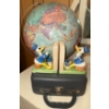 Image 1 : Vintage World Globe w/Donald Duck Book Ends & Toy Cars