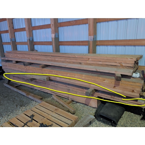 Lumber Shop - 4 - 2"x12" Lumber Length 16 feet 3 Inches 