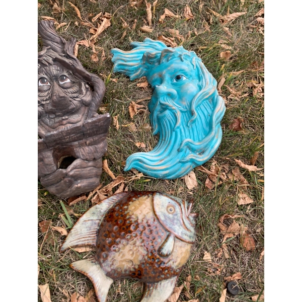 Hand Painted Ceramic Yard Art