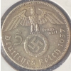 Image 3 : 1937 German 5 Mark Coin 90% Silver 13.77 Grams 
