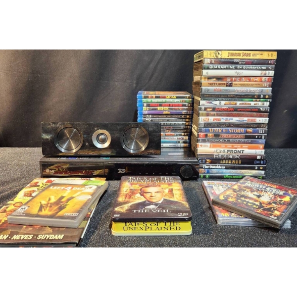 LG Blu-Ray Player Model HB906PA and Movie Collection