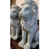 Image 3 : Pair of Resin Lion Statues 20 T, 13 L, 9 W