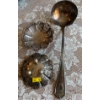 Image 2 : Lovely Vintage Ladle Stamped 'Community Silver' and 2 Silver Trays - Tests like Silver 