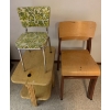 Small Wooden Table, 4 Wood Chairs, Bonus Chair 