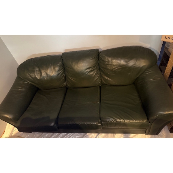Dark Green 3 Seater Couch - 80W, 35D, 32T 