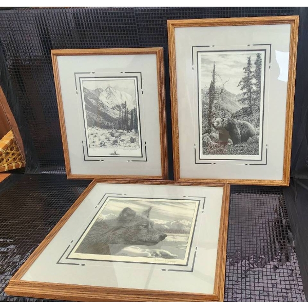 Glenn Korgaard Signed Limited Edition Wildlife Prints in Wooden Frames