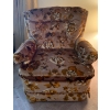 Image 1 : Vintage Crushed Velvet Love Seat & Accent Chair 53x34x33