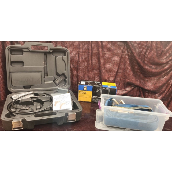 General DCS300-09 Inspection Camera, Power Fist Pulley Lift, and Ratchet Strap Set