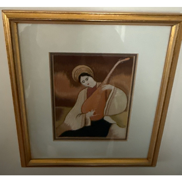 Framed Art Print Of Musician w/ Stringed Instroment 8x10