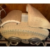 Image 3 : Antique Wicker Pram For German Dolls &  Babies 14x26x24 Needs TLC
