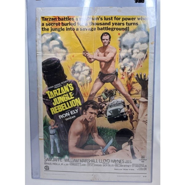Tarzan's Jungle Rebellion staring Ron Ely Movie Poster 27Wx41H