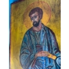 Image 2 :  Saint James the Apostle Painted on a Wooden Board - 10.5x12