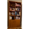 Image 3 : Teak Free Standing Office Shelf w/ Built In Cabinet 28x15x71
