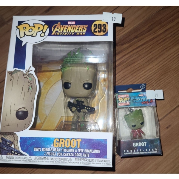 Groot Bobble-Head and Keychain