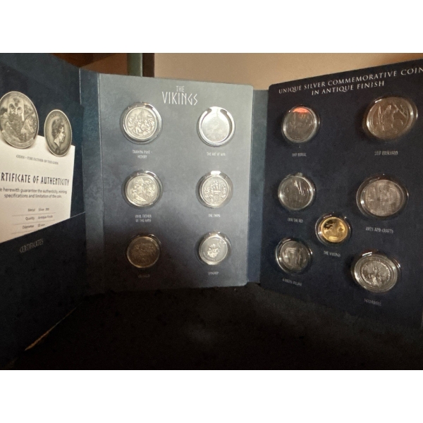VIKINGS COLLECTION Set 12 Silver Coins 1 Gold Coin  2022