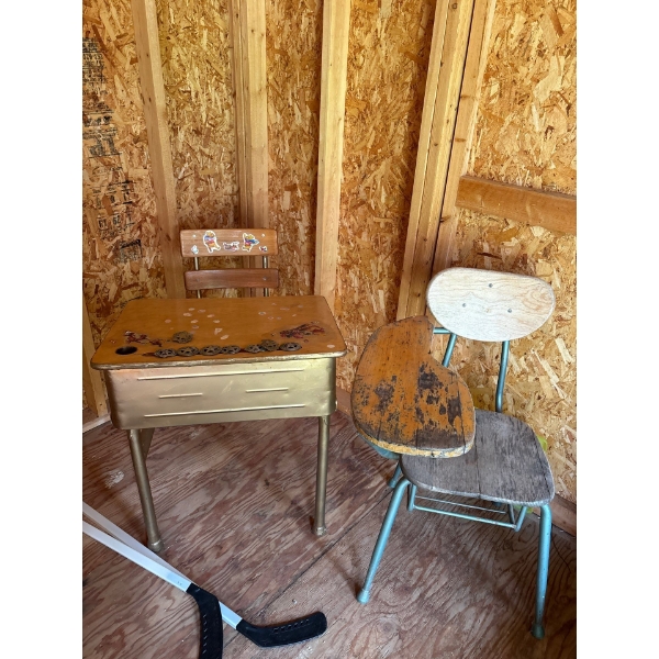 Old School Desks X2 28"W 32H