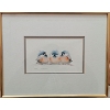 Image 2 : Sea Print By Donald Oookefees? (30x16) & 'Trio' Bird Print By V. Pfeiffer 