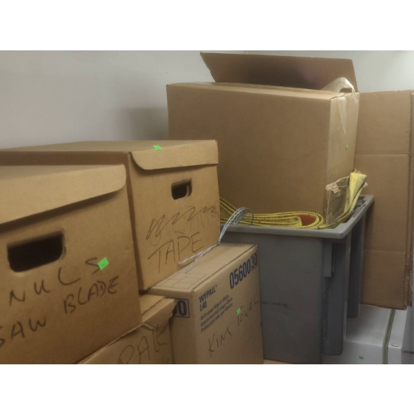 Various Boxes with Assorted Handy Supplies 