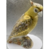 Image 1 : Gorgeous English Royal Crown Derby Bone China Persian 'Citron Cockatoo' Figurine - 6In Tall