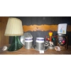 Image 1 : Decorative Bar Shelf Trinkets Mini Lamp Pewter Tea Cups w/ Saucers & More