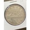 Image 1 : 1960 Canada Silver Dollar Coin, Canoe Reverse Design