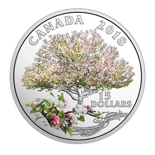 2018 $15 Celebration of Spring: Apple Blossoms - Pure Silver Coin
SKU: 164509