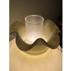 Image 5 : Becky Shinn One of a Kind Fenton Student Art Glass Lamp Hand Painted & Signed,  Brass Base 2 FtTall 