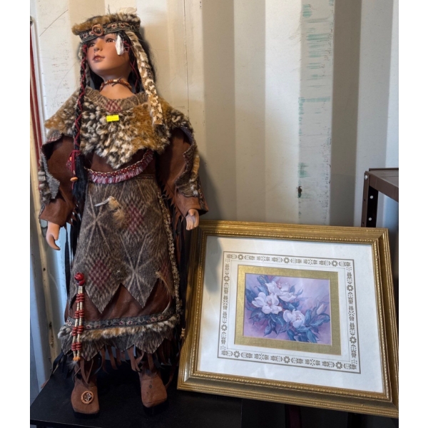 Exquisite Indigenous Beaded Doll  Collectable (29in Tall)