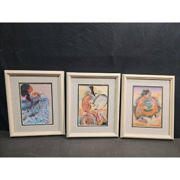 Three Framed Native American Style Prints