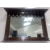 Image 3 : Beautiful Bar Back Mirror / Wine Glass Holders Wall Hanging Wooden Bar Mirror