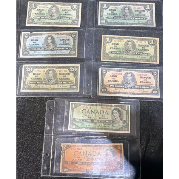 Collection of Canadian Bills