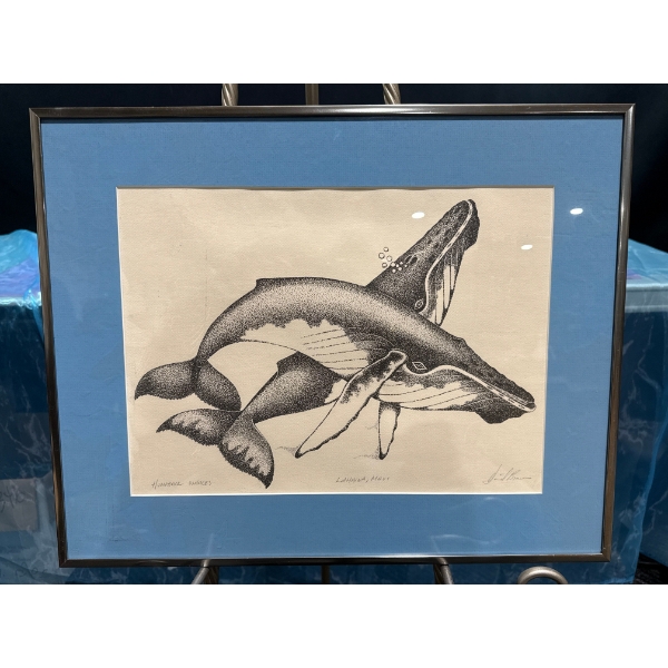 Lahaina Maui "Humpback Whales" Print 15Wx11H
