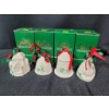 Image 1 : Four Belleek Fine Parian China Collectible Christmas Bells with Boxes