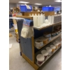 Image 2 : Double-Sided Wooden Store Display Shelves With Pegboard Backing