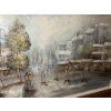 Image 3 : Large Painting of City Street, Artist: N. Stevem
