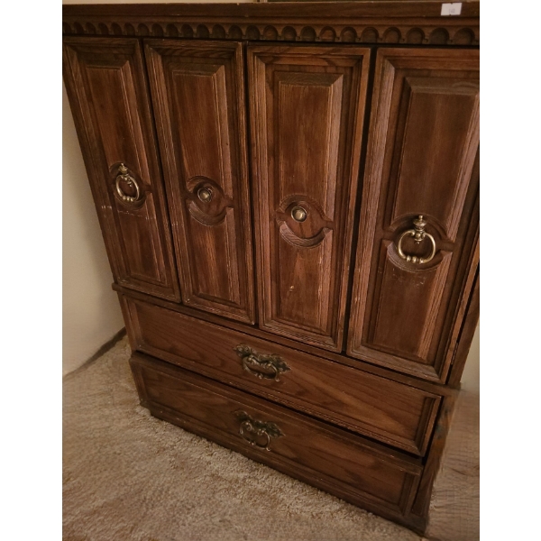 Armoire w/ Upper Cabinet and 2 Drawers MDF 35 W, 18 D, 45 T 
