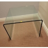 Image 3 : Modern Minimal End Table 22T - Heavy Glass 